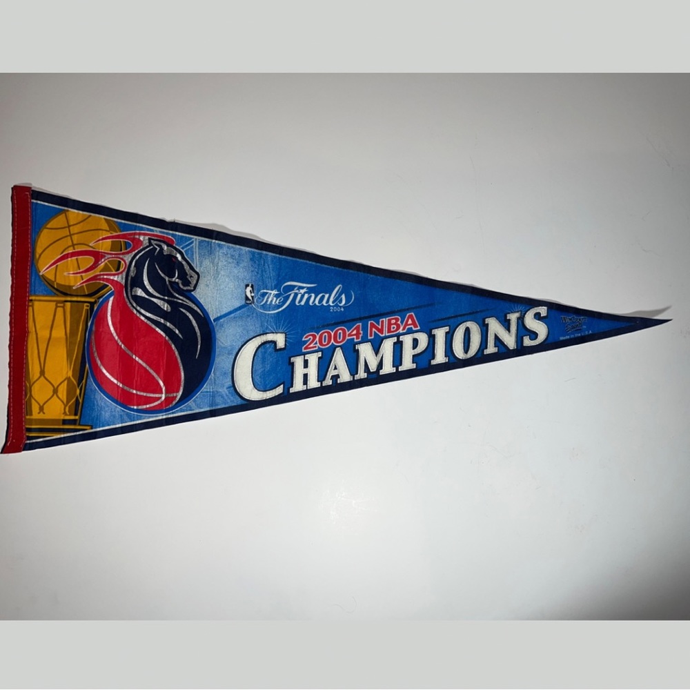 Detroit Pistons 2004 NBA Finals Champions Banner Basketball Wincraft Sports Det